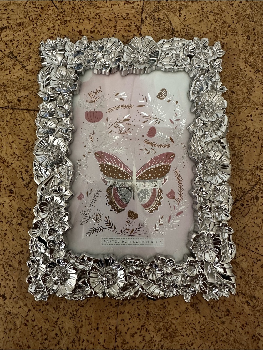 Silver Floral Photo Frame with Ornate Petal Design